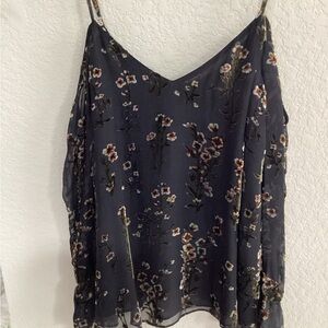 Love Sam LVM Black Floral burnout Camisole sz S